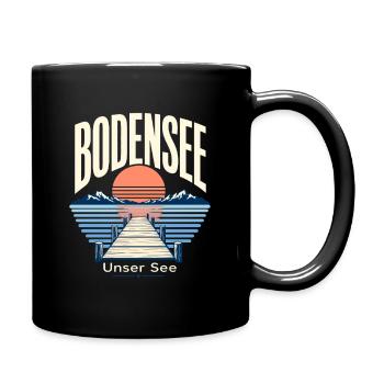 Bodensee Unser See Lake Vacation Memory - Tasse einfarbig - Schwarz - Rechts