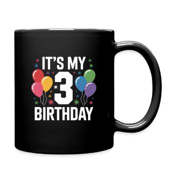 3rd birthday - Full Colour Mug - black - Right