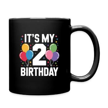 2ème anniversaire - Mug uni - noir - Droite