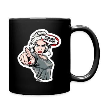 Pointage Féminin Féroce Comique - Mug uni - noir - Droite