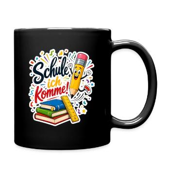 Schulkind 2026 Einschulung 2026 Schulanfang - Tasse einfarbig - Schwarz - Rechts