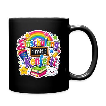 Schulkind 2026 Einschulung 2026 Schulanfang - Tasse einfarbig - Schwarz - Rechts