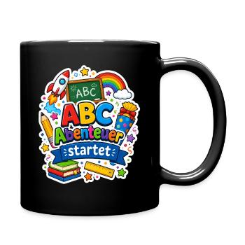Schulkind 2026 Einschulung 2026 Schulanfang - Tasse einfarbig - Schwarz - Rechts
