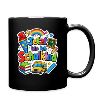 Schulkind 2026 Einschulung 2026 Schulanfang - Tasse einfarbig - Schwarz - Rechts