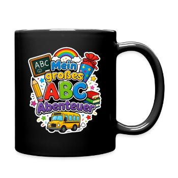 Schulkind 2026 Einschulung 2026 Schulanfang - Tasse einfarbig - Schwarz - Rechts