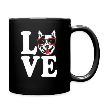 Bouvier australien chien - Mug uni - noir - Droite