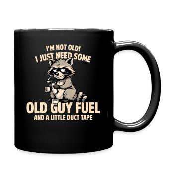 Raccoon Old Fuel Duct Tape - Full Colour Mug - black - Right
