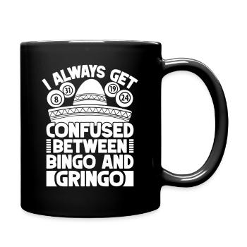 Joueur de bingo se confond, bingo et bingo gringo - Mug uni - noir - Droite