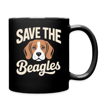 Save the Beagles Beagle Face Tee - Full Colour Mug - black - Right