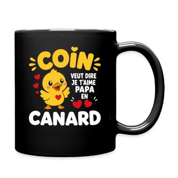 Canard Amour: Je t'aime Papa Canard - Mug uni - noir - Droite