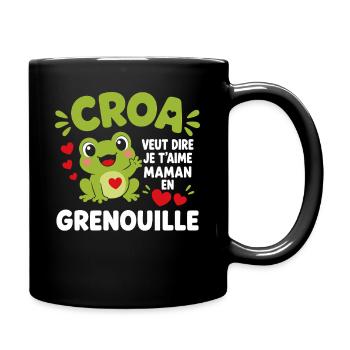 Grenouille d’Amour Maman - Mug uni - noir - Droite