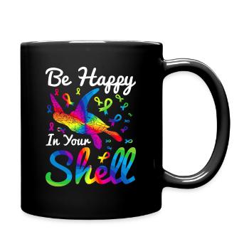 Autism Community Autism Turtle Colorful - Full Colour Mug - black - Right