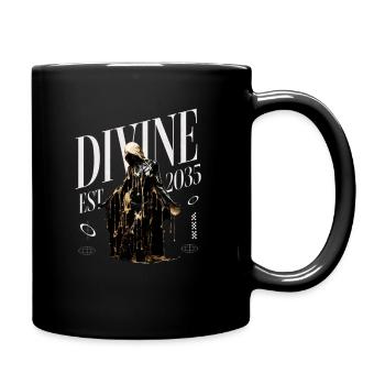 Divine Future 2035 – Golden Cloak - Full Colour Mug - black - Right