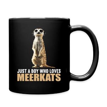 Meerkat Erdmännchen - Tasse einfarbig - Schwarz - Rechts