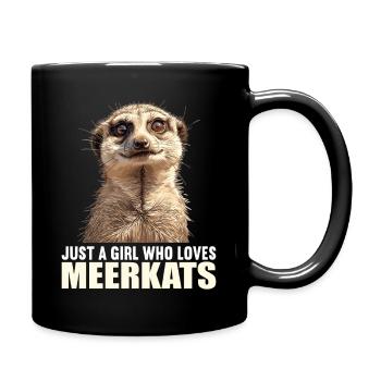 Meerkat Erdmännchen - Tasse einfarbig - Schwarz - Rechts
