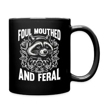 Trash Panda Raccoon - Full Colour Mug - black - Right
