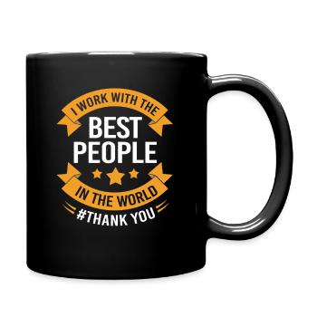 Mitarbeiter der Woche Mitarbeiter des Monats - Tasse einfarbig - Schwarz - Rechts