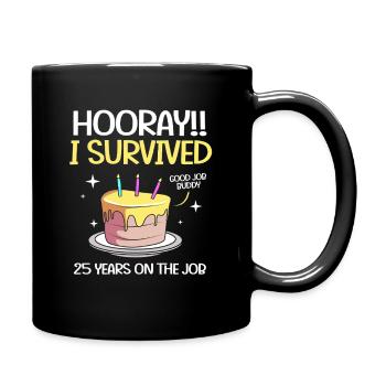 Mitarbeiter der Woche Mitarbeiter des Monats - Tasse einfarbig - Schwarz - Rechts