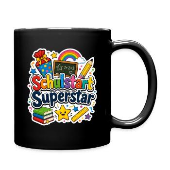 Schulkind 2026 Einschulung 2026 Schulanfang - Tasse einfarbig - Schwarz - Rechts