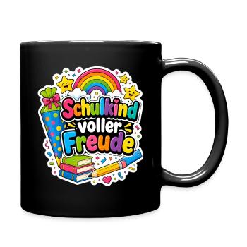 Schulkind 2026 Einschulung 2026 Schulanfang - Tasse einfarbig - Schwarz - Rechts