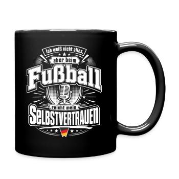 Selbstvertrauen reicht - Tasse einfarbig - Schwarz - Rechts