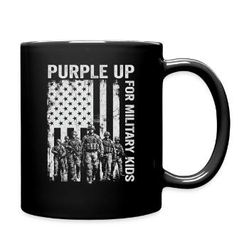 Violet pour les enfants militaires, enfants militaires d’infanterie - Mug uni - noir - Droite