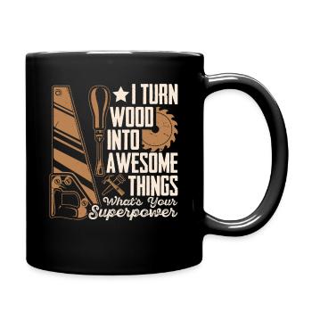 Turning Wood into Great Artisan DIY - Full Colour Mug - black - Right