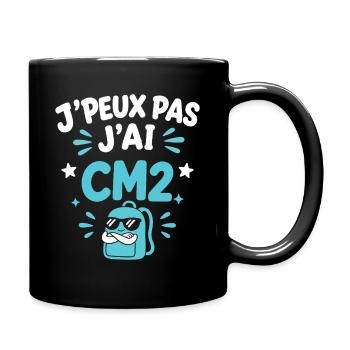 J'peux pas j'ai CM2 - Mug uni - noir - Droite
