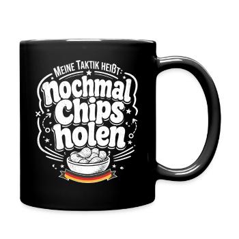 Nochmal Chips holen Taktik - Tasse einfarbig - Schwarz - Rechts