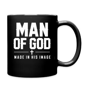 Man Of God Made In His Image Christlicher Glaube - Tasse einfarbig - Schwarz - Rechts