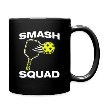 Smash squad funny pickleball player - Full Colour Mug - black - Right