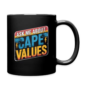 Ask Me About CAPE | Thunderstorm Meteorology - Full Colour Mug - black - Right
