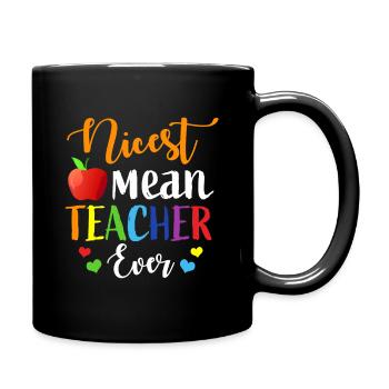 Nettester, gemeiner Lehrer aller Zeiten - Tasse einfarbig - Schwarz - Rechts