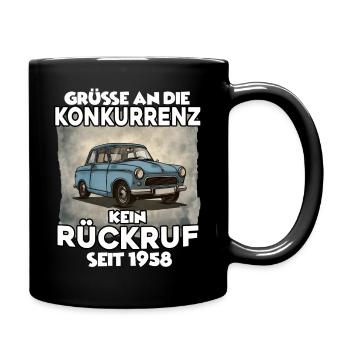  ein Symbol der DDR  ideal für Trabibesitzer Ossi - Tasse einfarbig - Schwarz - Rechts
