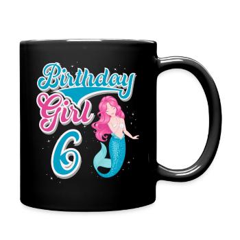 Sirène d’anniversaire du 6e anniversaire - Mug uni - noir - Droite