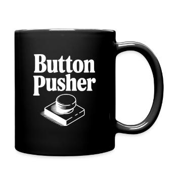 Presseur de boutons - Mug uni - noir - Droite