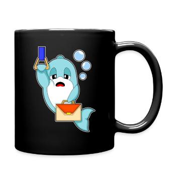 Delfin Sekretärin Handtasche Büro - Tasse einfarbig - Schwarz - Rechts