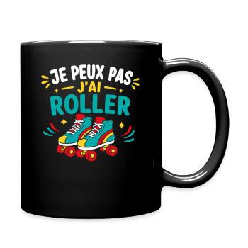 Roller coloré et énergie joyeuse - Mug uni - noir - Droite