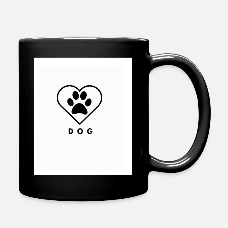 Hundeliebe  - Tasse einfarbig - Schwarz