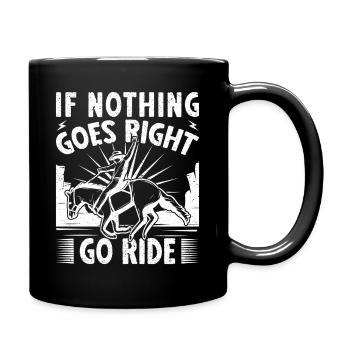 Rodeo Horse Riding Go Ride Cowboy - Full Colour Mug - black - Right