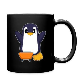 Pinguin Skater Skateboard Sport - Tasse einfarbig - Schwarz - Rechts