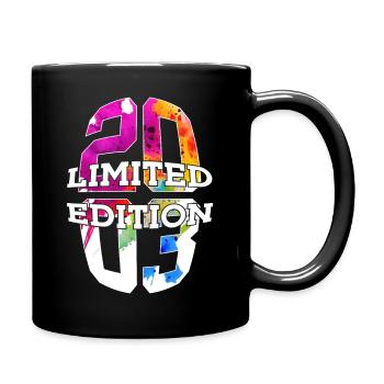 LIMITED EDITION 2003 23 JAHRE 23. GEBURTSTAG - Tasse einfarbig - Schwarz - Rechts