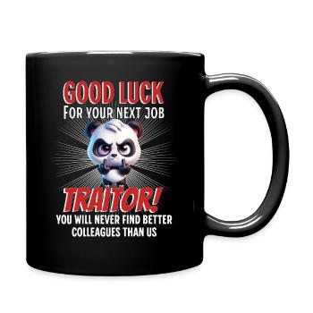 Drôle d’adieu collègue - Mug uni - noir - Droite