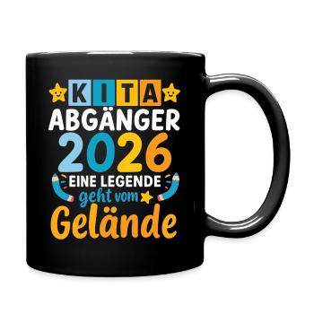 Kita Abgänger 2026 Eine Legende Geht Vom Gelände  - Tasse einfarbig - Schwarz - Rechts
