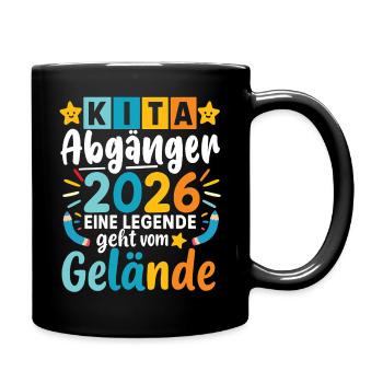 Kita Abgänger 2026 Legende Verlässt das Gelände - Tasse einfarbig - Schwarz - Rechts