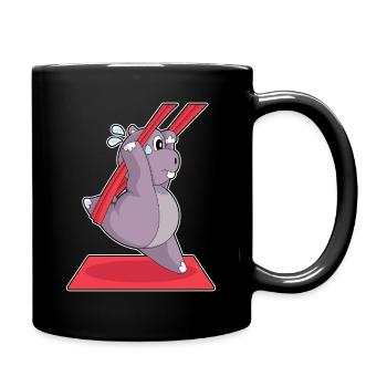 Hippopotamus Yoga Gymnastique - Mug uni - noir - Droite