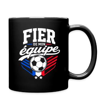 Fier de mon Équipe - Supporter Football France - Mug uni - noir - Droite