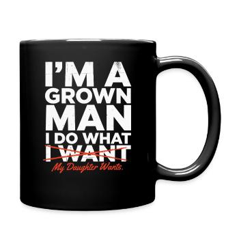Dad Daughter Wish Humor Shirt - Full Colour Mug - black - Right