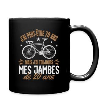 Cycliste Cadeau humour personnalisé - Mug uni - noir - Droite