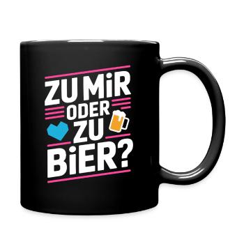 bière pour moi ou pour flirter une bière en single party malle - Mug uni - noir - Droite